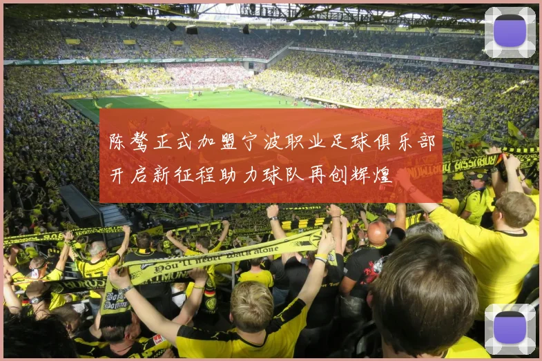 陈骜正式加盟宁波职业足球俱乐部开启新征程助力球队再创辉煌